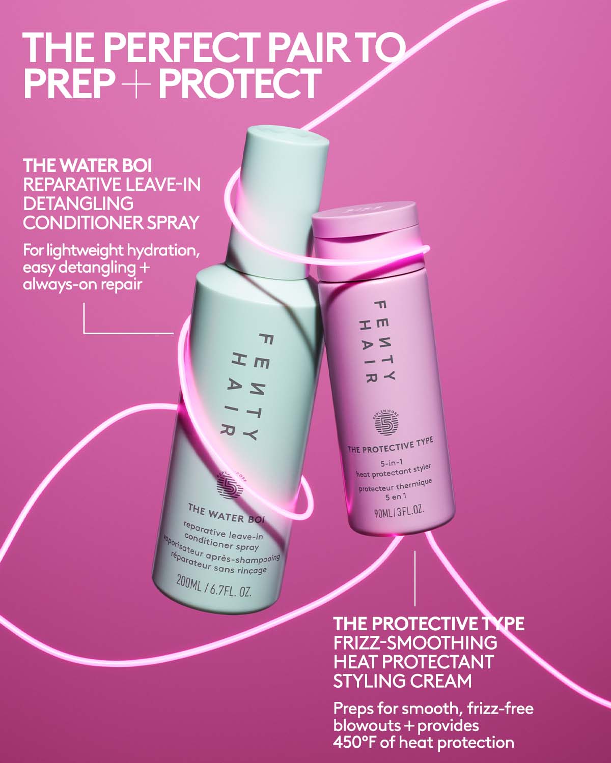 The Hydrated + Hot Ones Leave-in Conditioner + Heat Protectant Duo - Image 2
