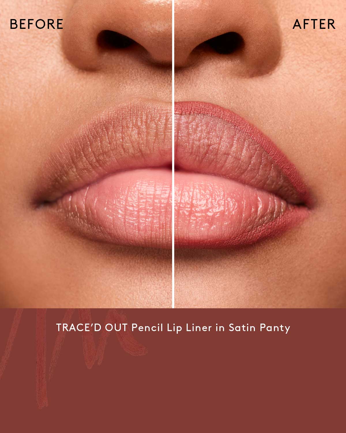 Trace'd Out Longwear Waterproof Pencil Lip Liner — Satin Panty - Image 3