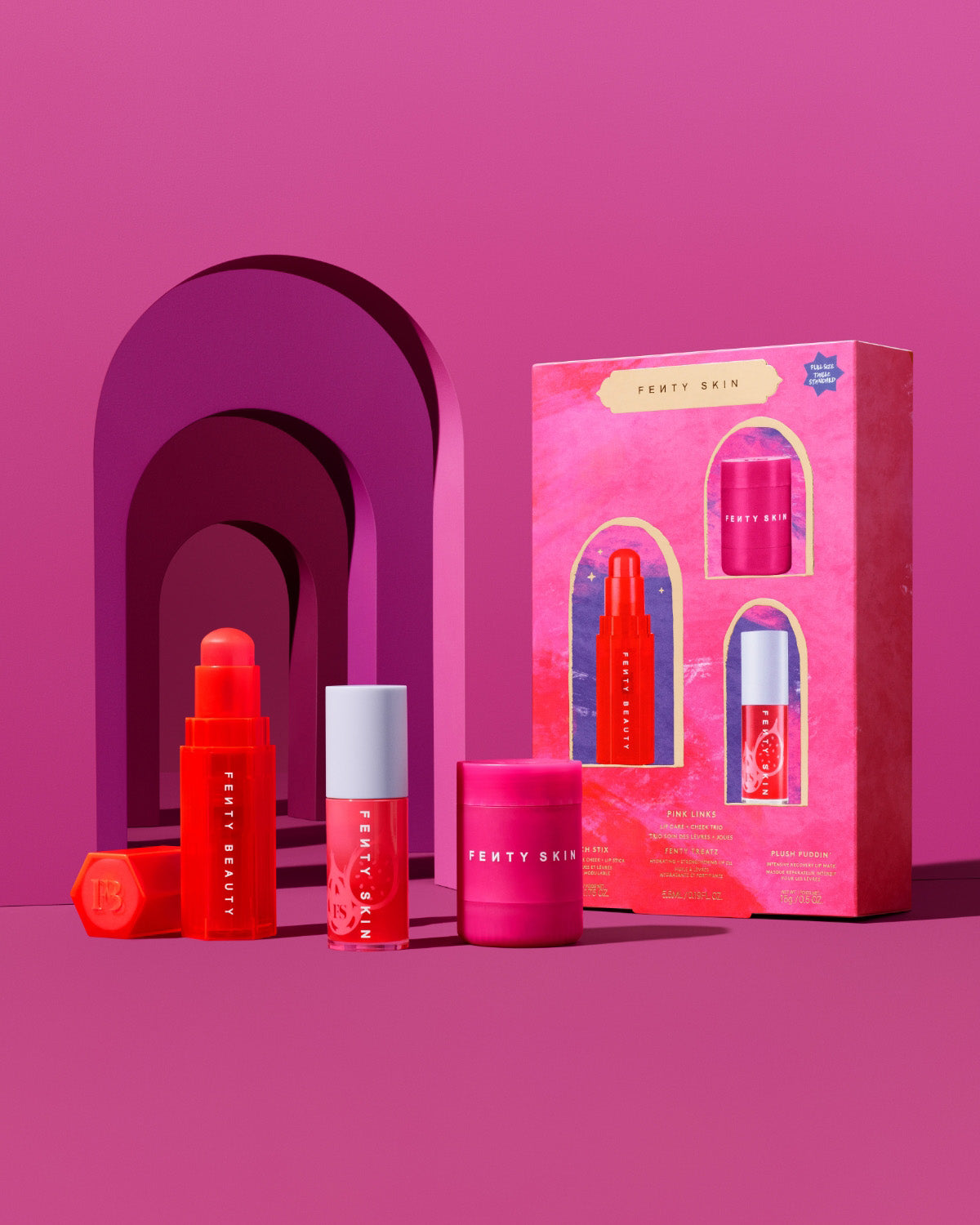 Pink Links Lip Care + Cheek Trip Set - Image 7