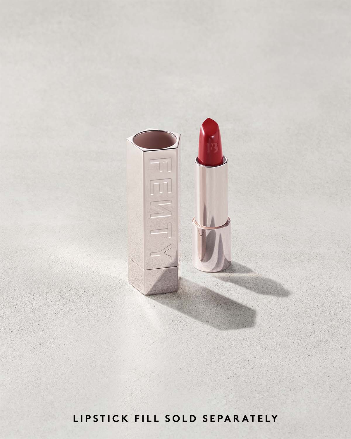 Fenty Icon The Case Semi-Matte Refillable Lipstick ?? Metallic Nude - Image 3