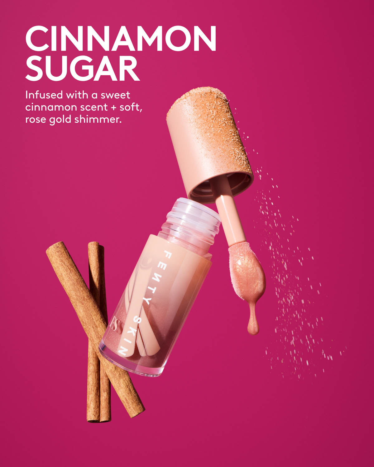 Fenty Treatz Hydrating + Strengthening Lip Oil — Cinnamon Sugar - Image 4