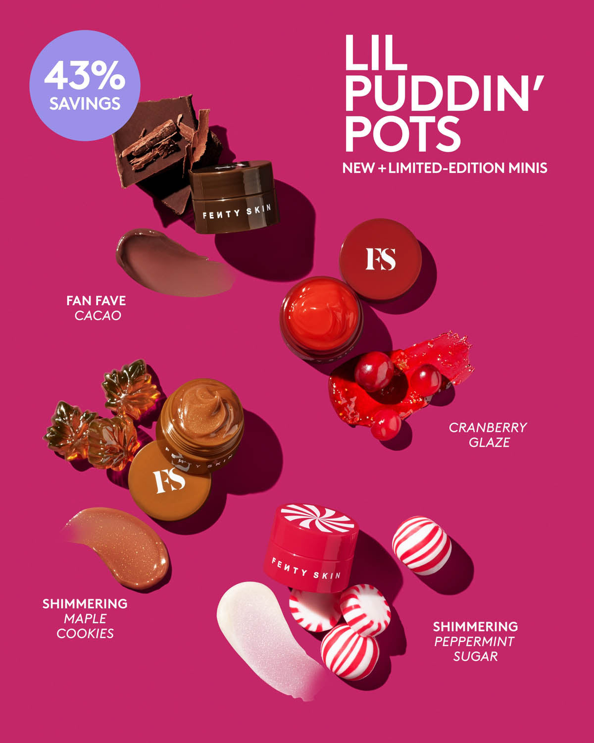 Lil Puddin' Pots Mini Intensive Recovery Lip Mask Set - Image 3