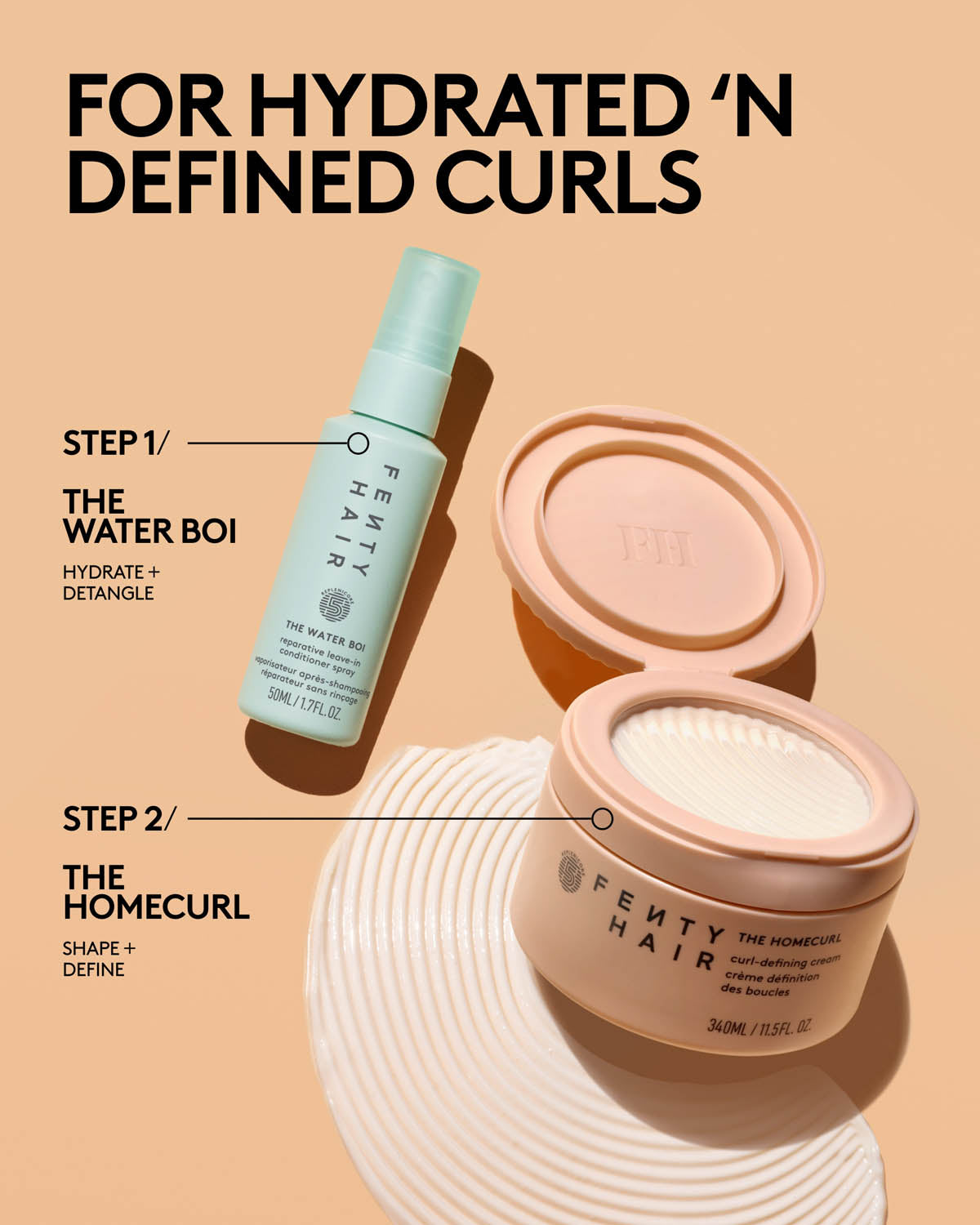 The Bounce Besties Mini Leave-In Conditioner Spray + Full Size Curl-Defining Cream - Image 4